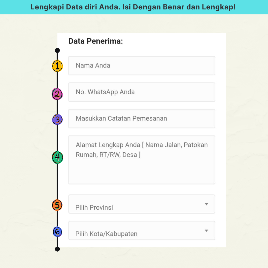 Langkah 1: Isi Data Pengiriman & Pembayaran